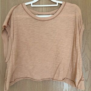 Free People Peach Boxy Tank Top